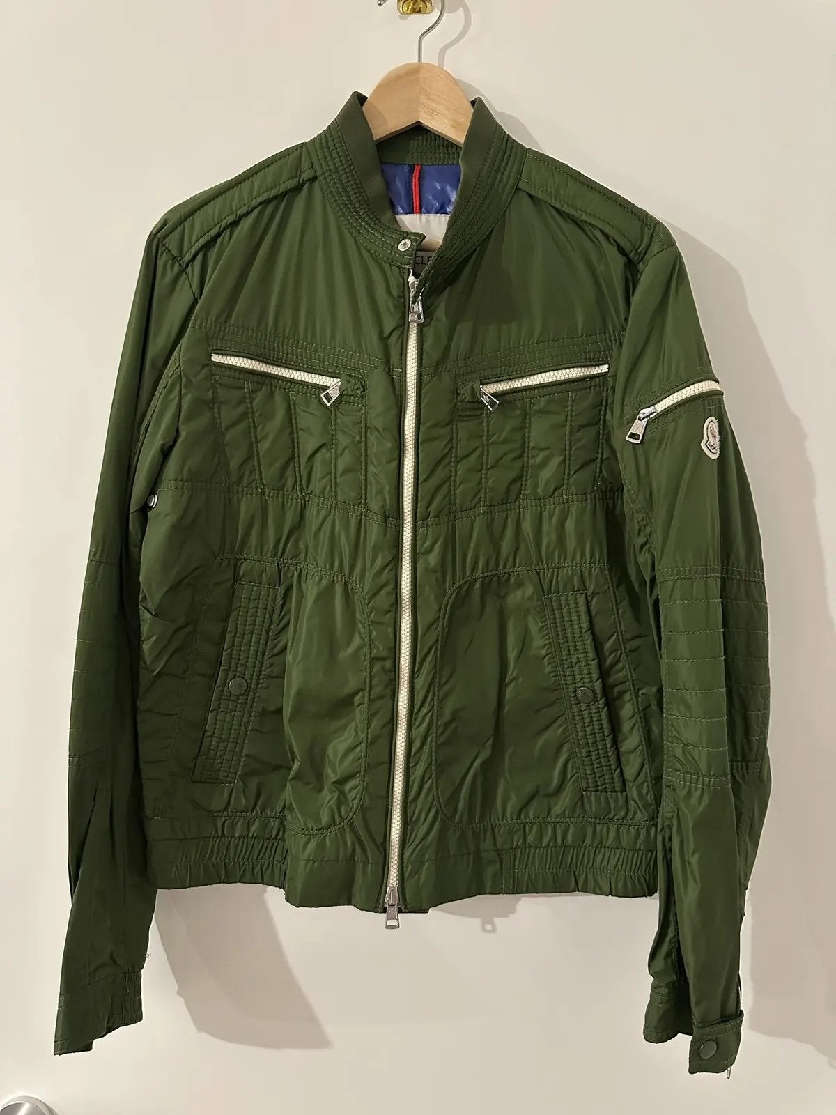 Moncler Bomber Jacket L (original), Kleding | Heren, Jassen | Zomer, Ophalen of Verzenden, Zo goed als nieuw, Zwart