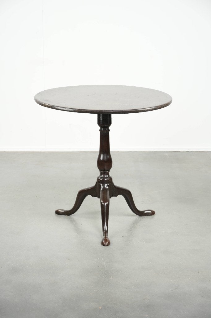 Ronde antieke Engelse tilt top table uit de 18e eeuw, Antiek en Kunst, Antiek | Meubels | Tafels, Ophalen