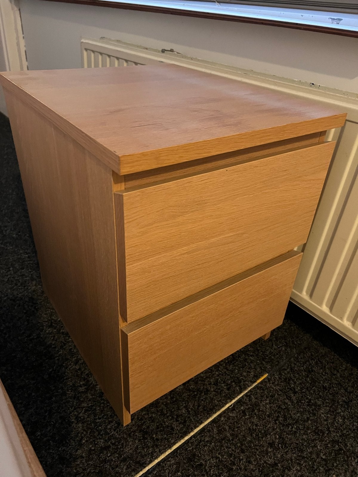 Nachtkastje/Ladekastje met 2 laden - Gebruikt, goede staat, Ophalen, Minder dan 50 cm, Gebruikt, 1 of 2 laden