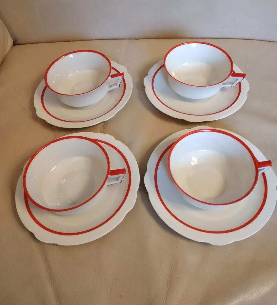 4 theekopjes en schoteltjes Prince of Wales, Ophalen of Verzenden
