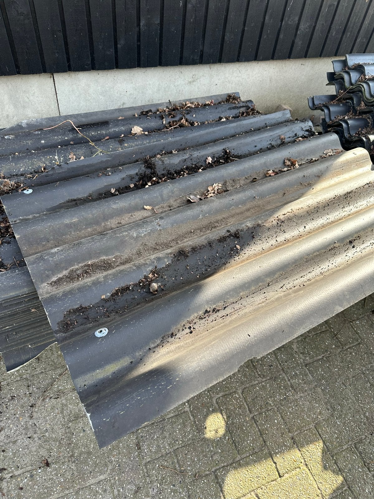 9 Asbestvrije golfplaten NTI (zie foto) 1,53x1,10, Overige materialen, Gebruikt, Ophalen of Verzenden, 15 m² of meer