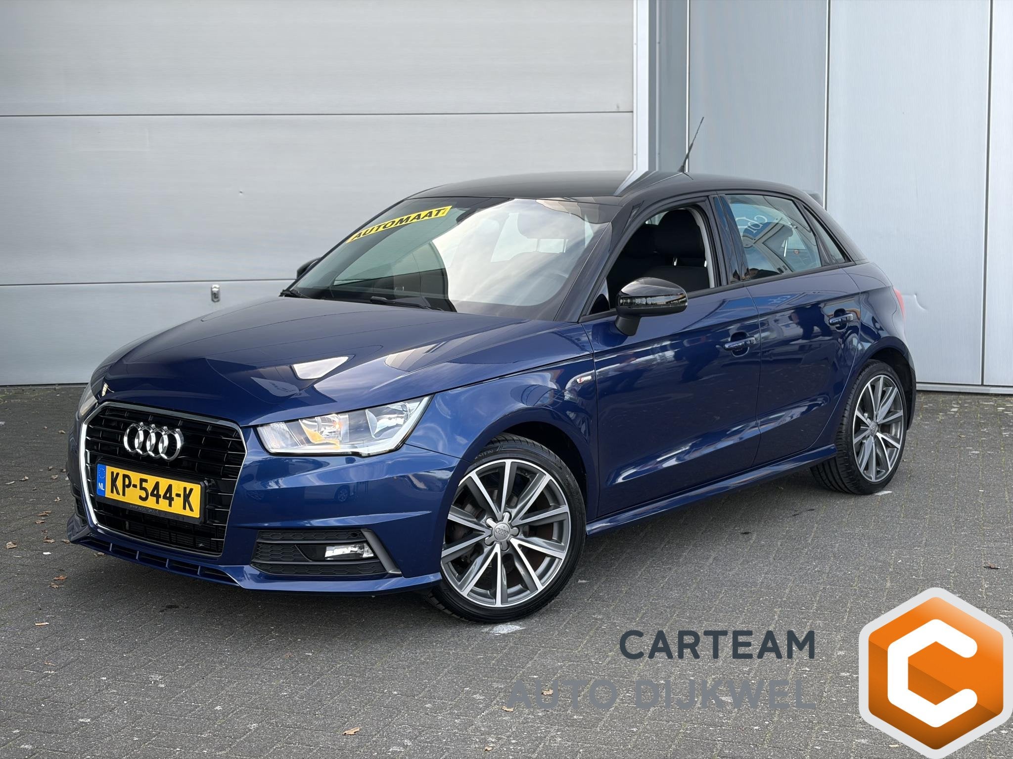 Audi A1 Sportback 1.0 TFSI S-Line/Automaat/Navi/Clima, Stof, Blauw, 49 €/maand, Origineel Nederlands