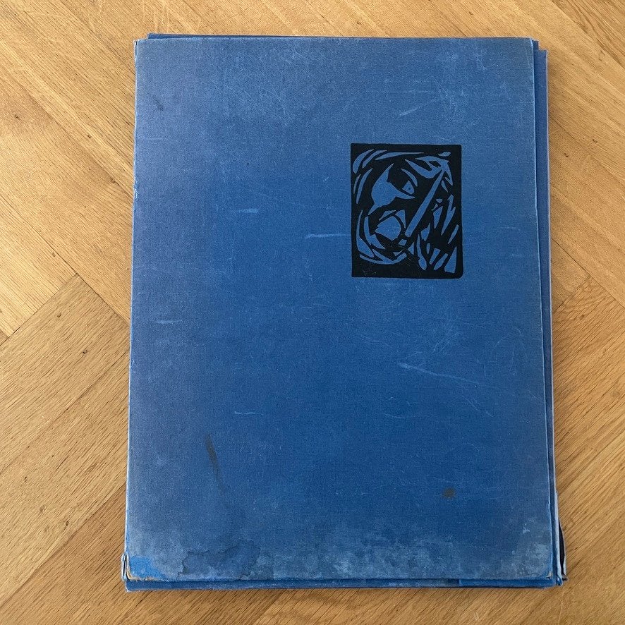 Herinneringsmap Frans de Siemer, met houtsnedess, Ophalen of Verzenden, Gelezen