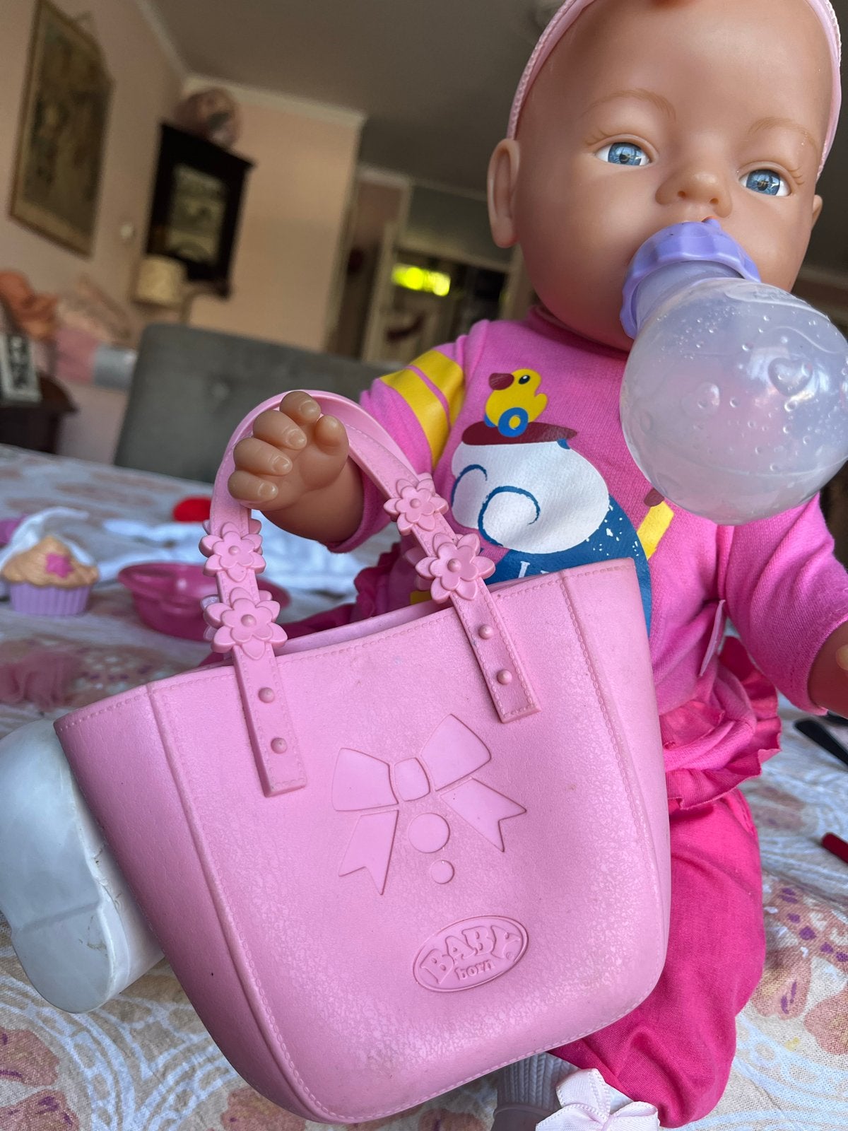 Baby Born pop met accessoires en kleding, Kinderen en Baby's, Speelgoed | Poppen, Ophalen of Verzenden, Gebruikt, Babypop