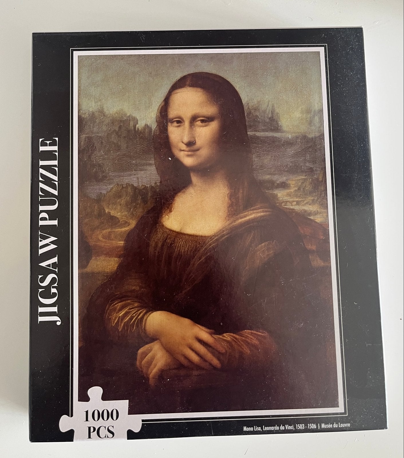 Mona Lisa Legpuzzel 1000 stukjes met poster, Ophalen of Verzenden, 500 t/m 1500 stukjes, Nieuw, Legpuzzel