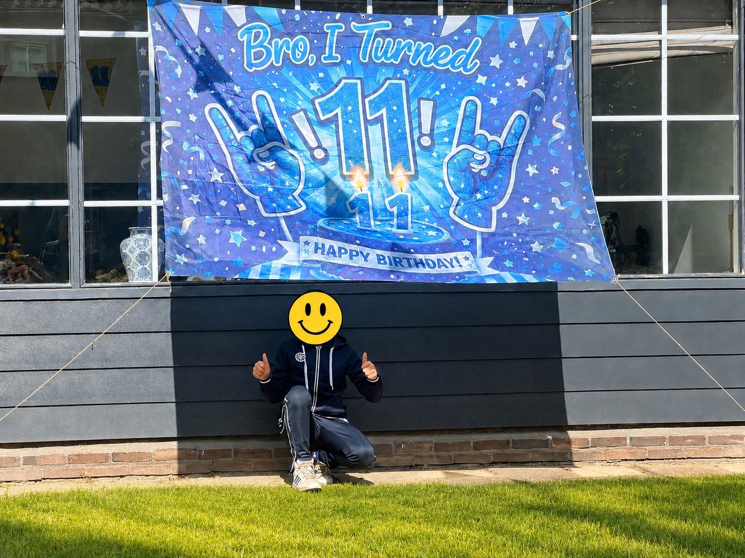 Birthday banner 11, Ophalen of Verzenden, Zo goed als nieuw, Versiering