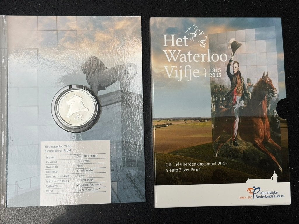 het waterloo vijfje, Zilver, Overige landen, Ophalen of Verzenden, 5 euro