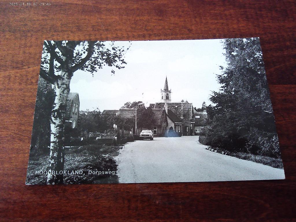 K33 - Hoogblokland - Straat - Kerk - Mooi/Oud, Ophalen of Verzenden, 1960 tot 1980, Zuid-Holland