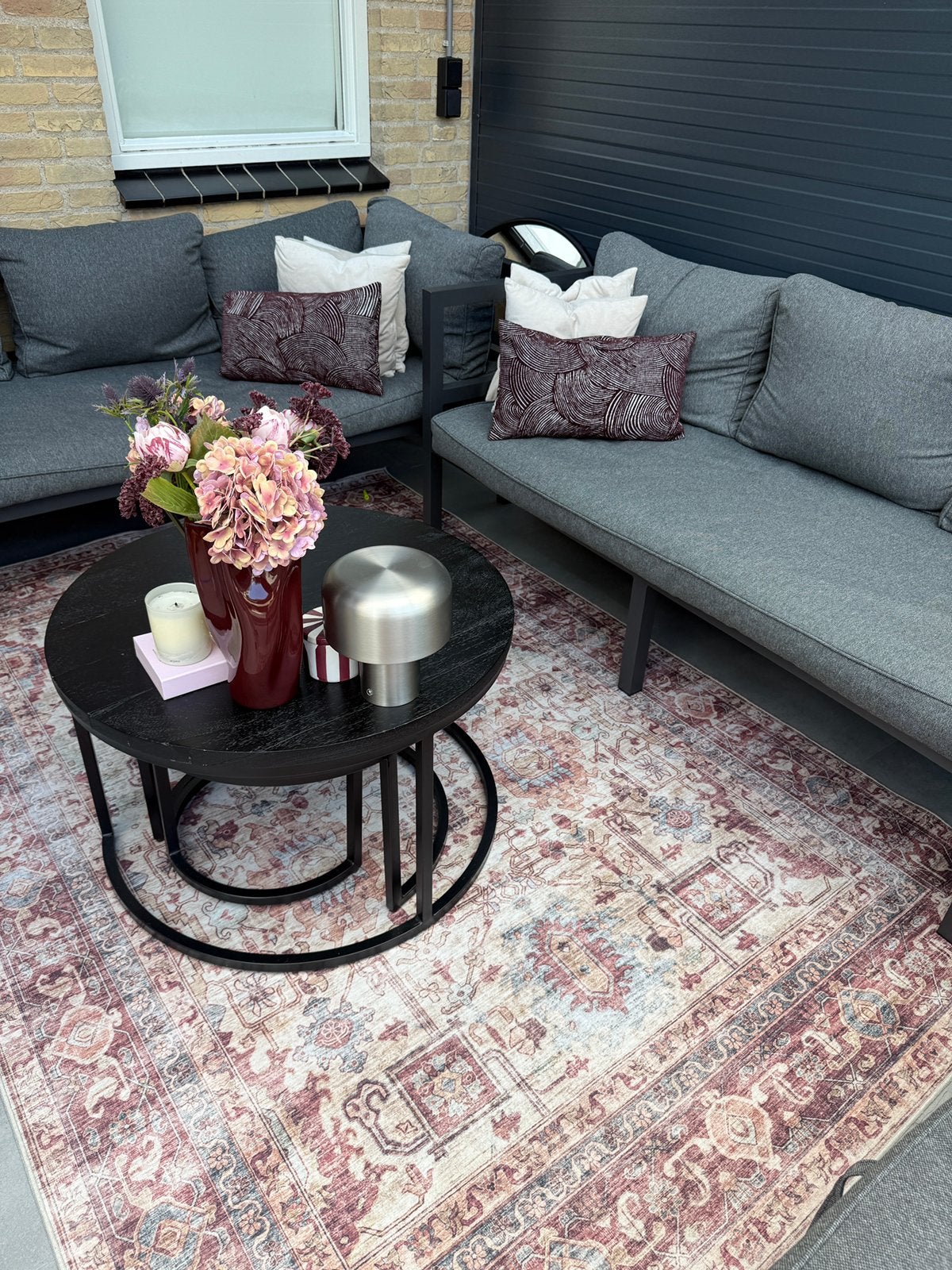 Tierra Lesmo Loungeset Tuinset met bankje en eet tafel, Tuin en Terras, Tuinsets en Loungesets, Ophalen, Meer dan 8 zitplaatsen