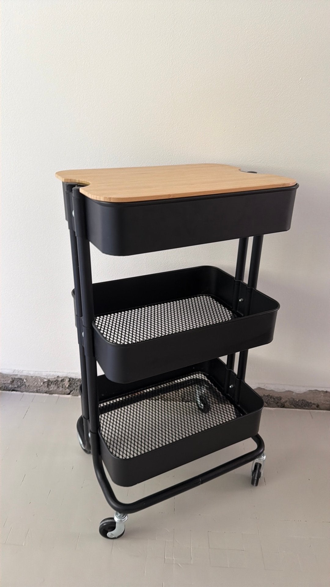 Zwarte IKEA RÅSKOG / NORRÅVA keukentrolley, Ophalen, Zo goed als nieuw