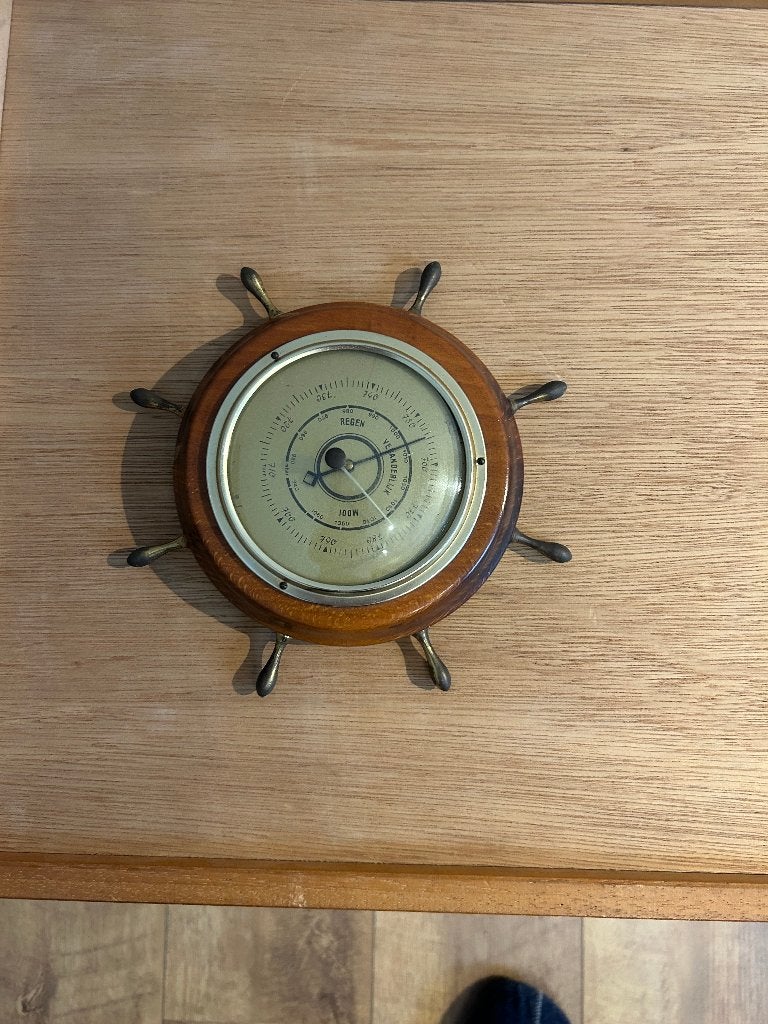 barometer hout, Ophalen, Gebruikt, Barometer