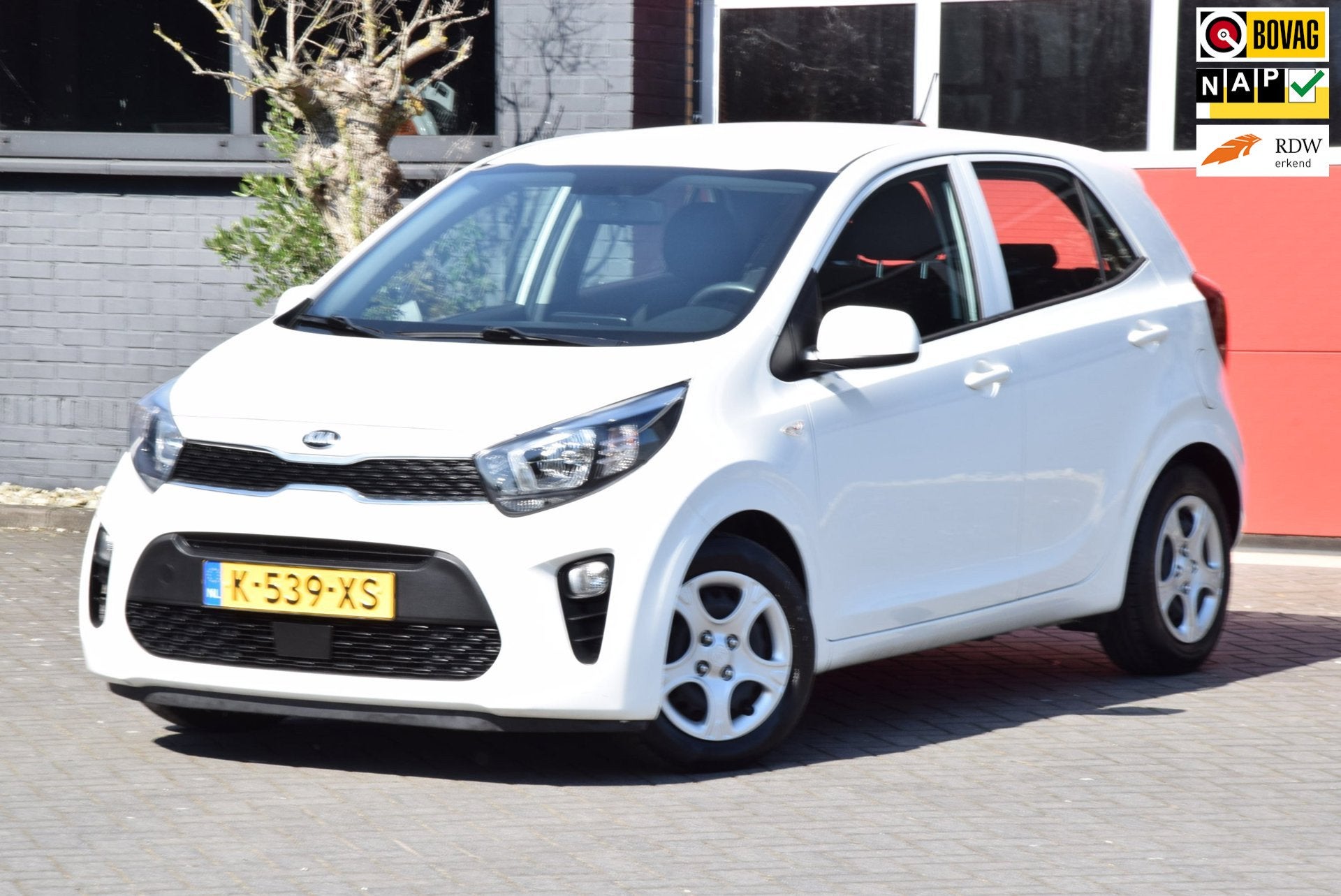 Kia Picanto 1.0 DPi ComfortLine 5p 2021 Airco Cruise Control, Auto's, Voorwielaandrijving, Dealer onderhouden, Stof, Wit