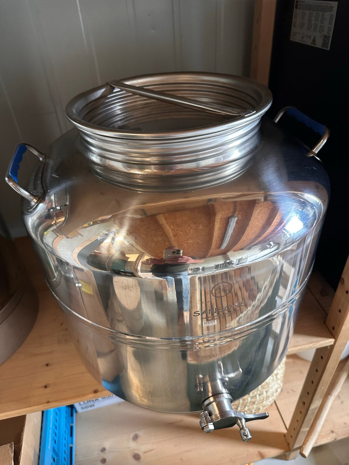 Sansone RVS honingvat 50L met Kraan., Bijen