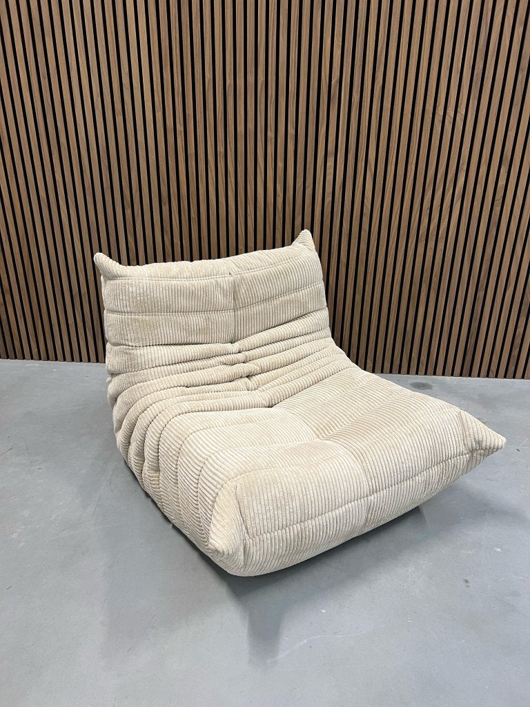 Ligne Roset Togo - Eenzits Corduroy rib beige, Ophalen of Verzenden