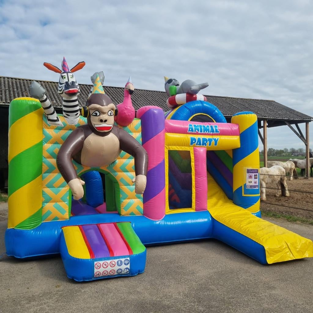 Springkussen 'Animal Party' te huur, huren., Ophalen, Overige