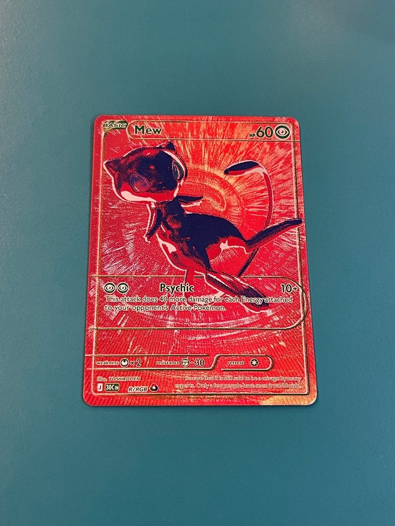 Mew RGB Rood, Ophalen of Verzenden, Zo goed als nieuw, Losse kaart, Foil