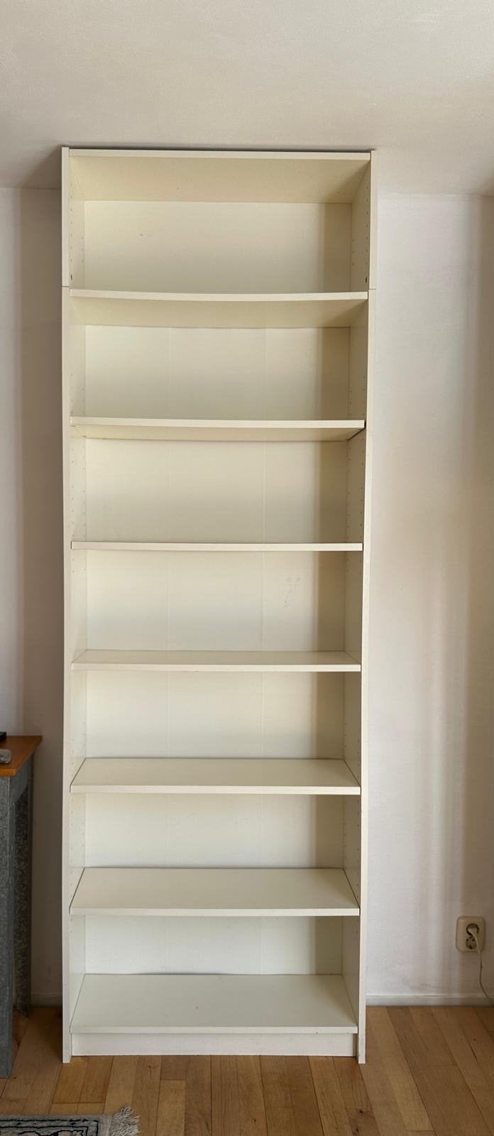 Witte Billy kast met extra opzetstuk, Ophalen, Met plank(en), Gebruikt, 200 cm of meer