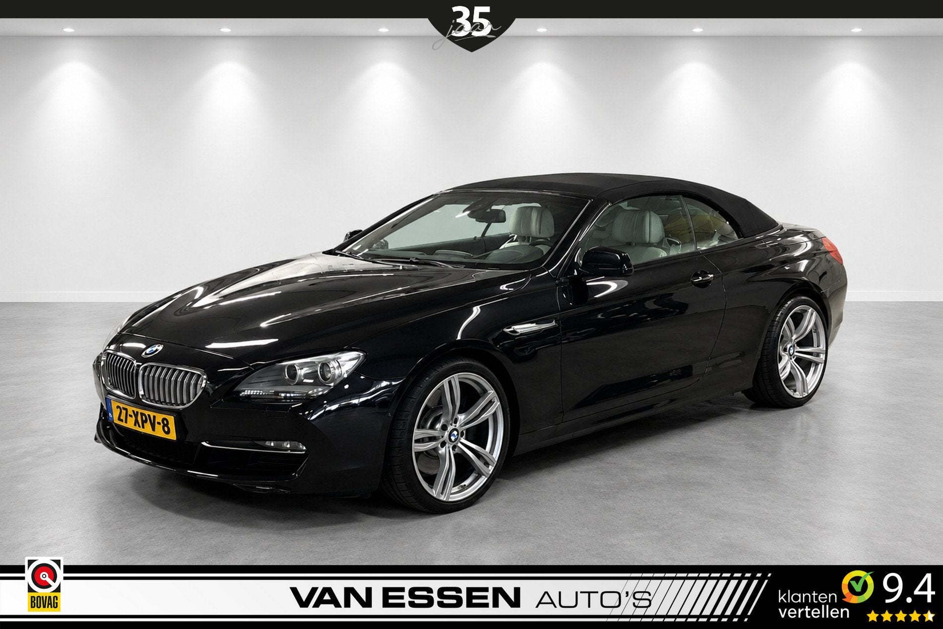 BMW 6 Serie Cabrio 650i High Executive Leder Head-Up Navi 36, Auto's, Automaat, Euro 5, Achterwielaandrijving, Gebruikt