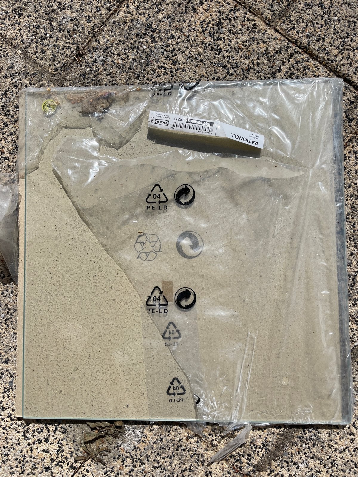 IKEA Rationell glazen plankje 40x35 cm, Ophalen, Zo goed als nieuw