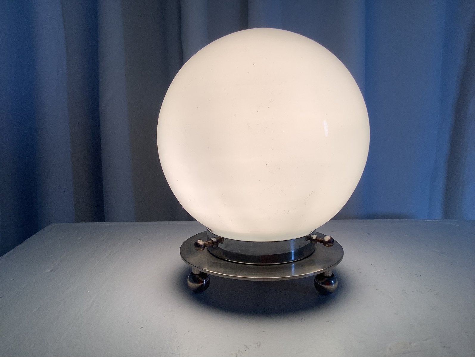 Deco Tafel lampje chrome, Ophalen of Verzenden