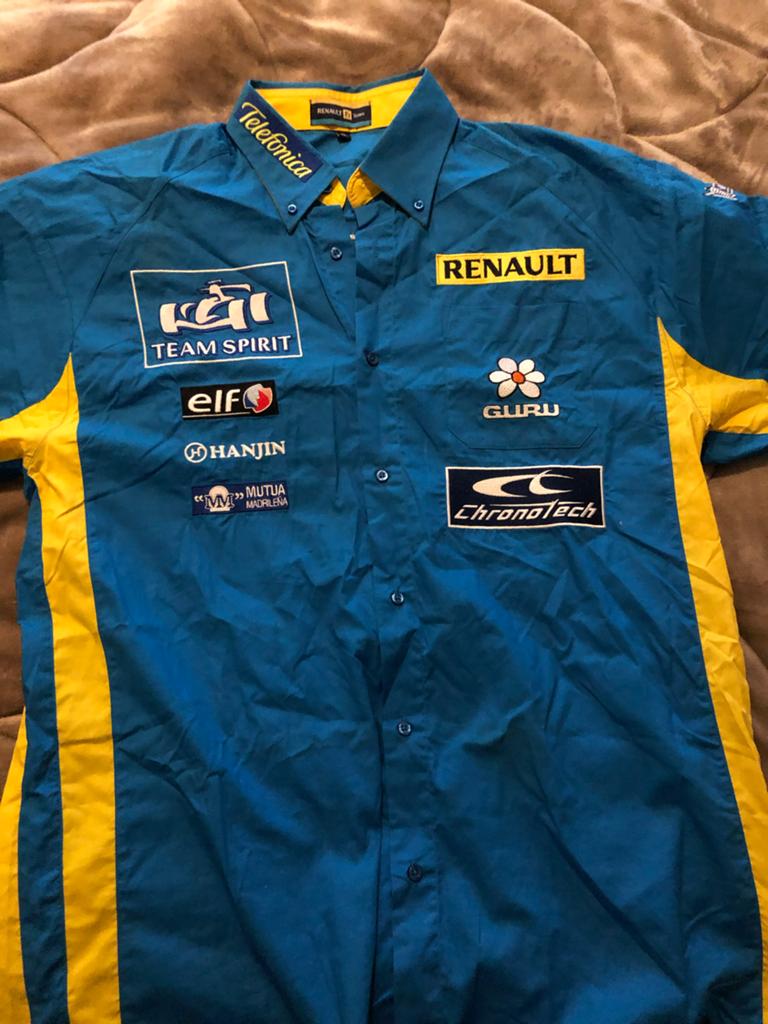 Renault F1 Team Blouse - XL - Vintage Racing Shirt, Ophalen, Gedragen, Blauw, Overige halswijdtes