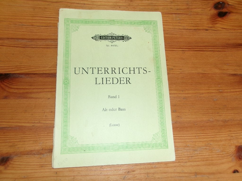 Unterrichtslieder alt / bas, Muziek en Instrumenten, Zang, Gebruikt, Klassiek, Ophalen of Verzenden