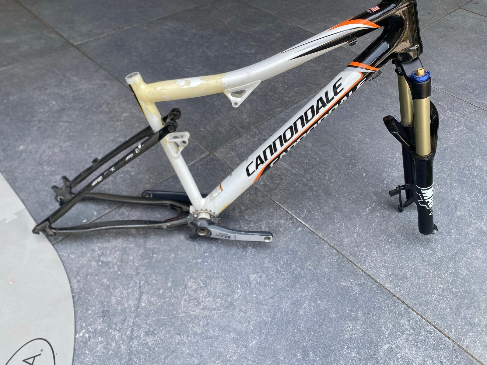 Cannondale Scalpel carbon frame met voorvork (gerepareerd), Fietsen en Brommers, Fietsonderdelen, Frame, Gebruikt, Ophalen of Verzenden