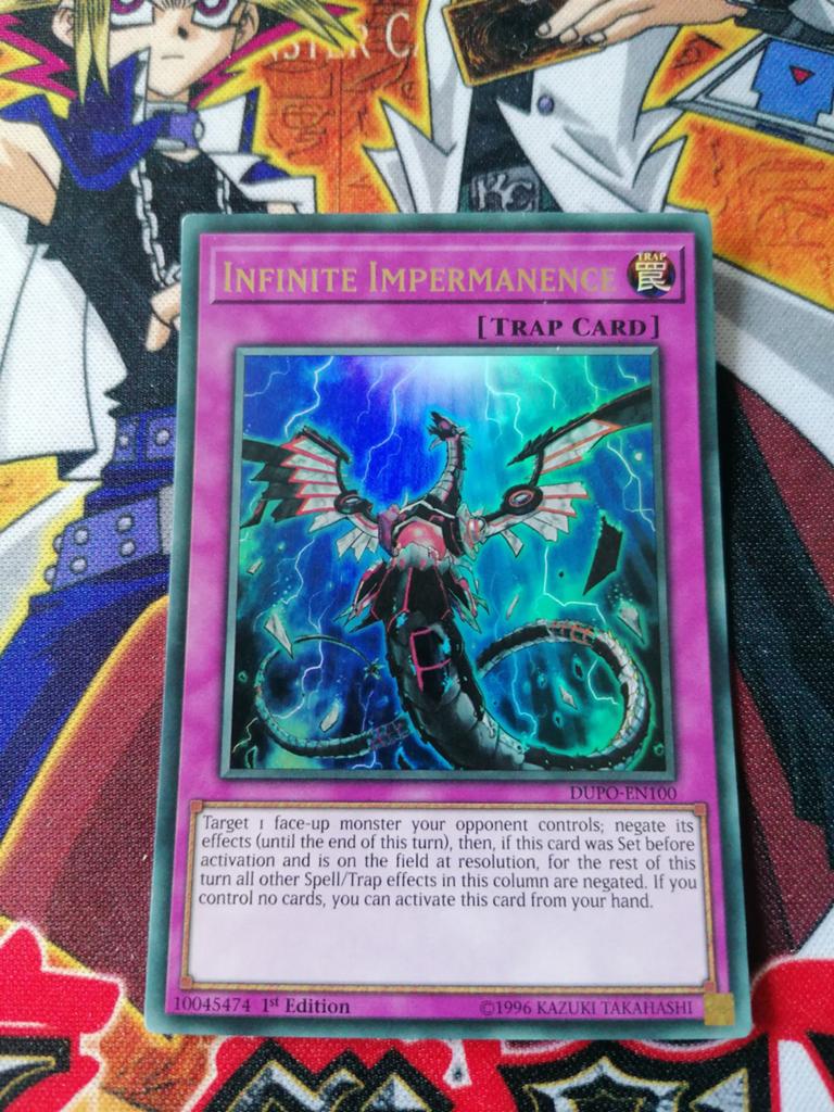 Infinite Impermanence - Ultra Rare DUPO - Yu-Gi-Oh, Ophalen of Verzenden, Zo goed als nieuw, Foil