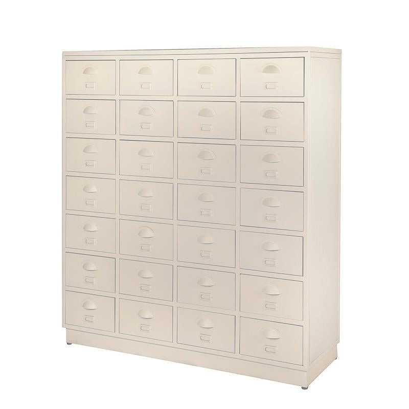 Apothekerskast Industriële Ladekast Metalen Kast IJzeren Wit, Info@dehanzeherten.nl, 5 laden of meer, 100 tot 150 cm, Nieuw