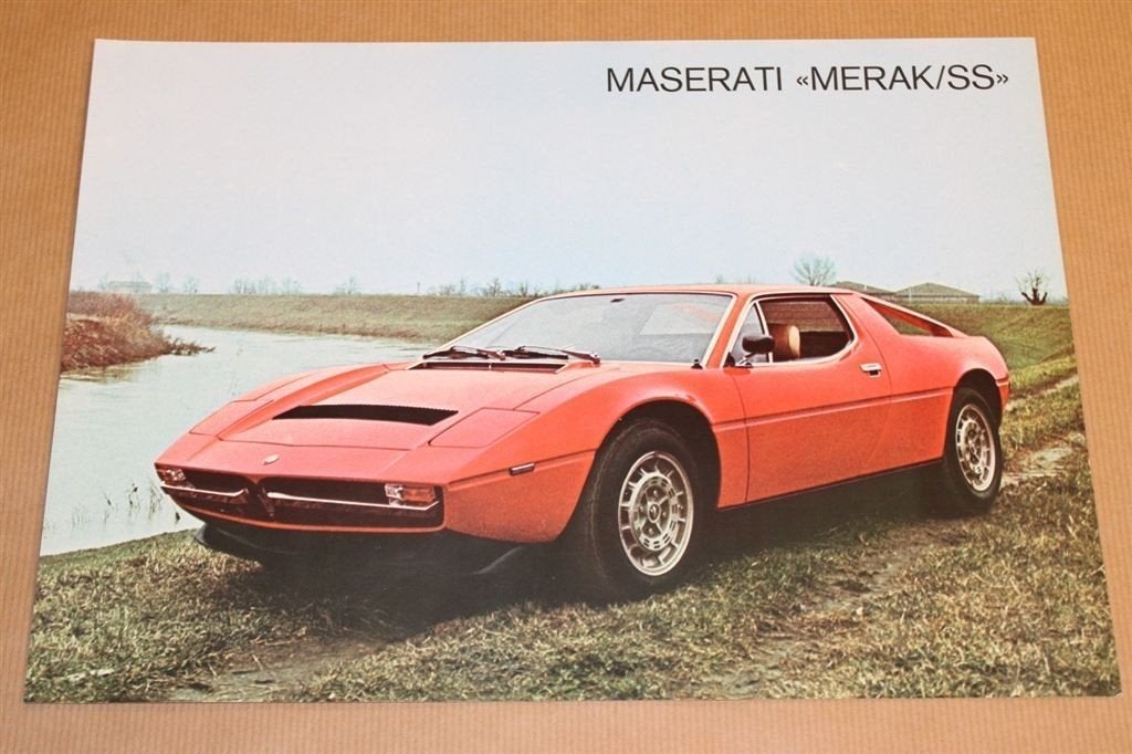 Zeldzame reclame-uitgave - Maserati Merak / SS - 1975, Ophalen of Verzenden, Zo goed als nieuw, Overige merken