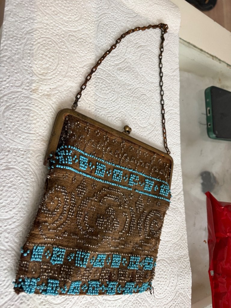 Oud kralentasje, Antiek en Kunst, Ophalen of Verzenden, Dames