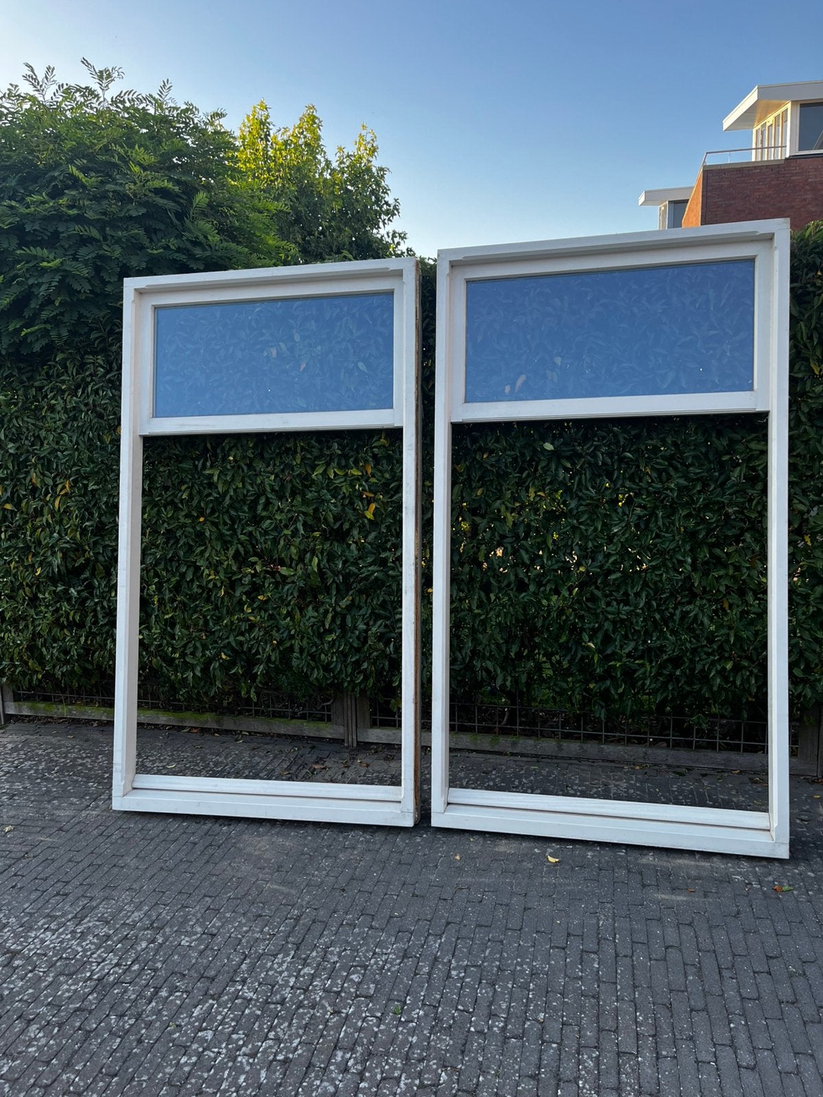 1 meranti kozijn met draaikiepraam 230,5 cm hoog.HR++glas, Raamkozijn, Zo goed als nieuw, Hout, Ophalen