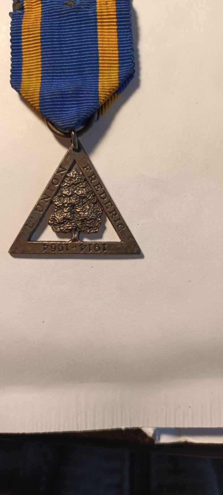 Oude medaille 'L'Union Frederic' 1914-1964, Ophalen of Verzenden