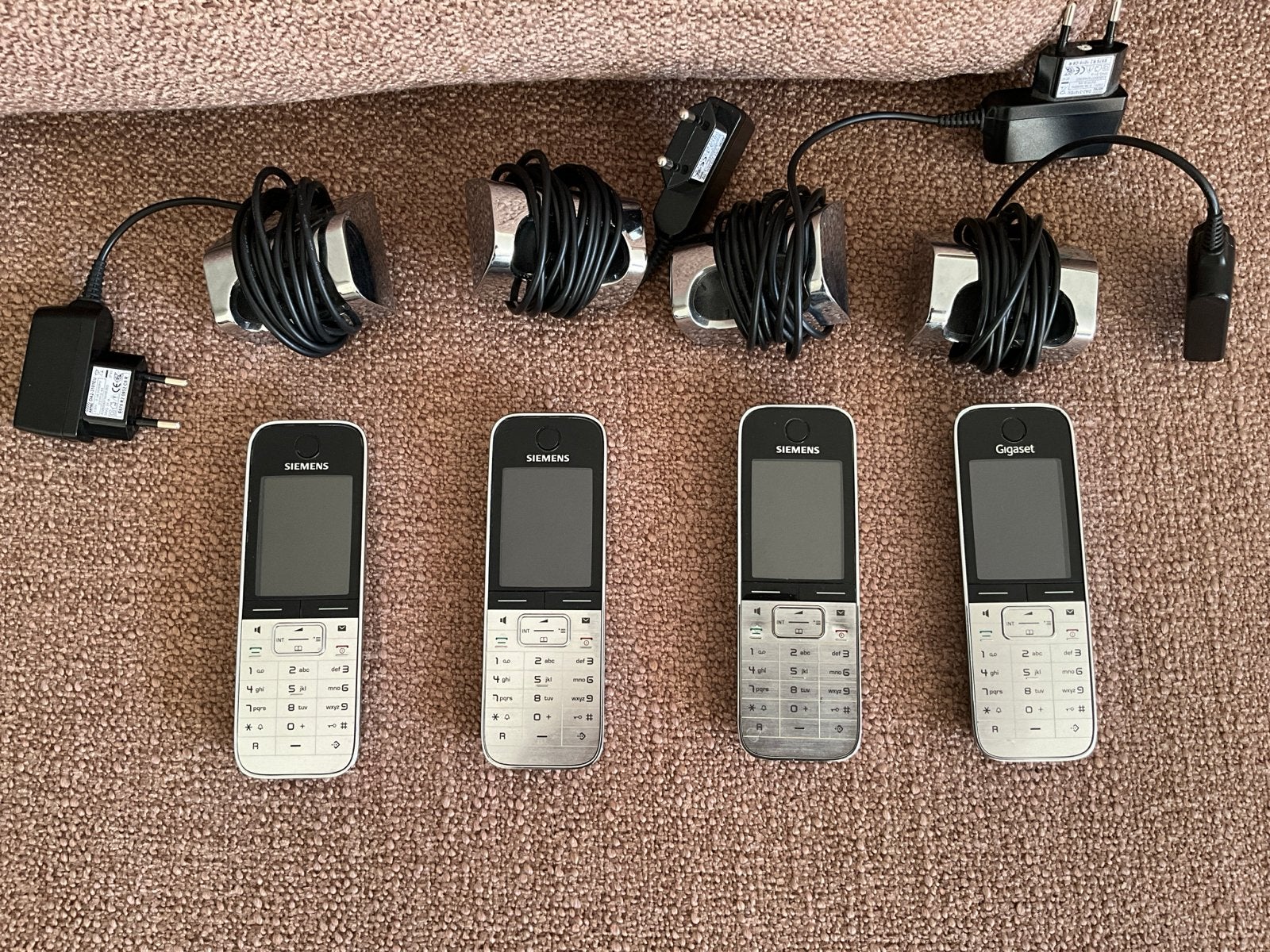 Siemens SL78 H (SL78H) Gigaset handsets met laders (4 stuks), Ophalen of Verzenden, Gebruikt, 4 handsets of meer