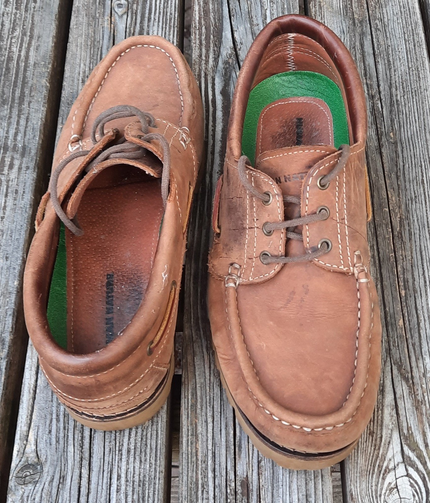 Human Nature bruine leren bootschoenen maat 43, Bruin, Overige typen, Ophalen of Verzenden, Gedragen