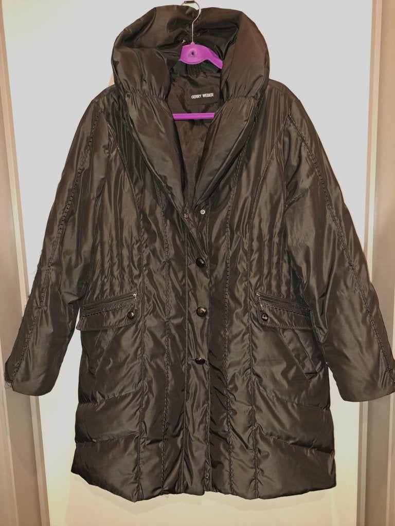 Gerry Weber Winterjas mt 46, met afneembare pels, hoge kraag, Zwart, Ophalen of Verzenden, Gerry weber, Jas of Mantel