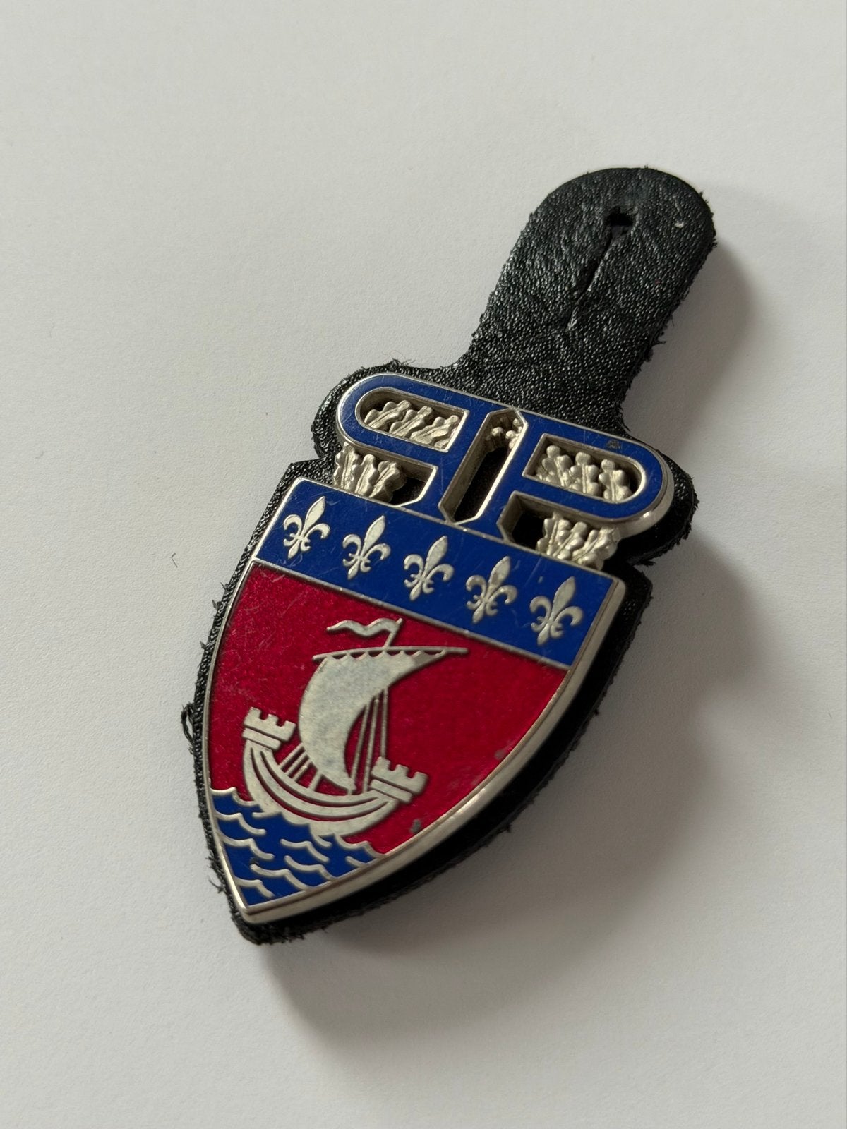 Vintage politie insigne / brevet Politie Parijs, Ophalen of Verzenden, Overige soorten, Overige gebieden, Embleem of Badge
