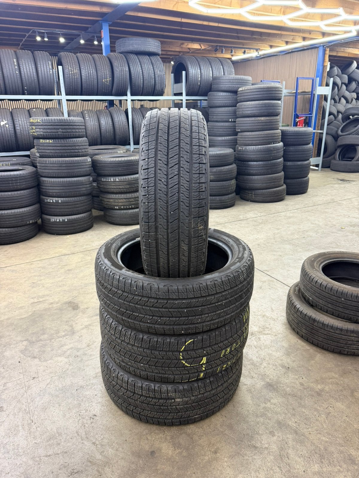 4x 275-45-21goodyear 7.5mm zomer rangerover €400 all incl!, Ophalen, 19 inch, Zomerbanden, Band(en)