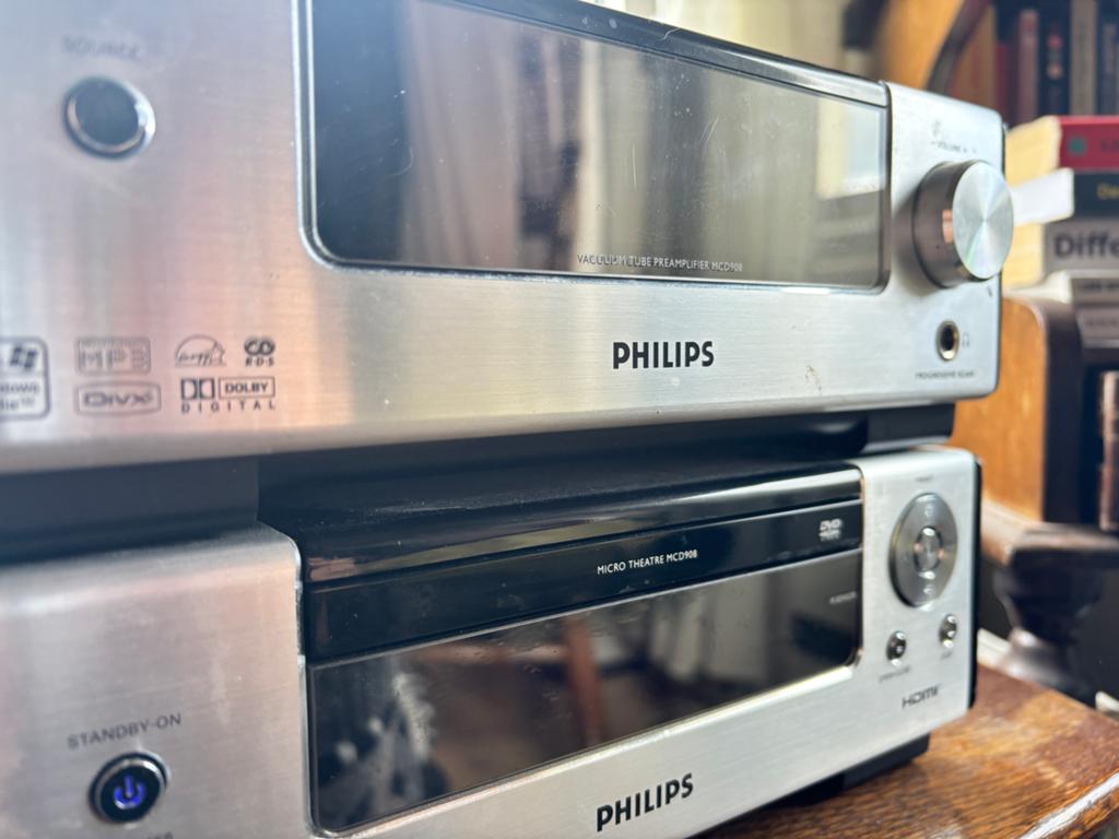 PHILIPS vacuum tube preamplifier MCD908+Micro Theatre MCD908, Ophalen, Gebruikt, Dvd-speler, Philips