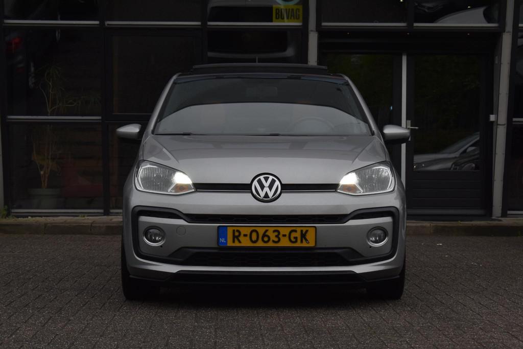 Volkswagen Up! 1.0 TSI BMT cross up! Airco Pano Stoelverwarm, Stof, Gebruikt, Met garantie (alle), 4 stoelen
