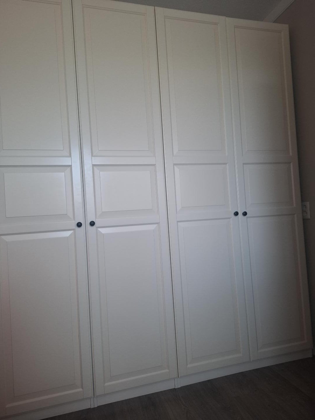Witte  pax kledingkast met vier deuren, Ophalen, Gebruikt, 200 cm of meer, Klassiek