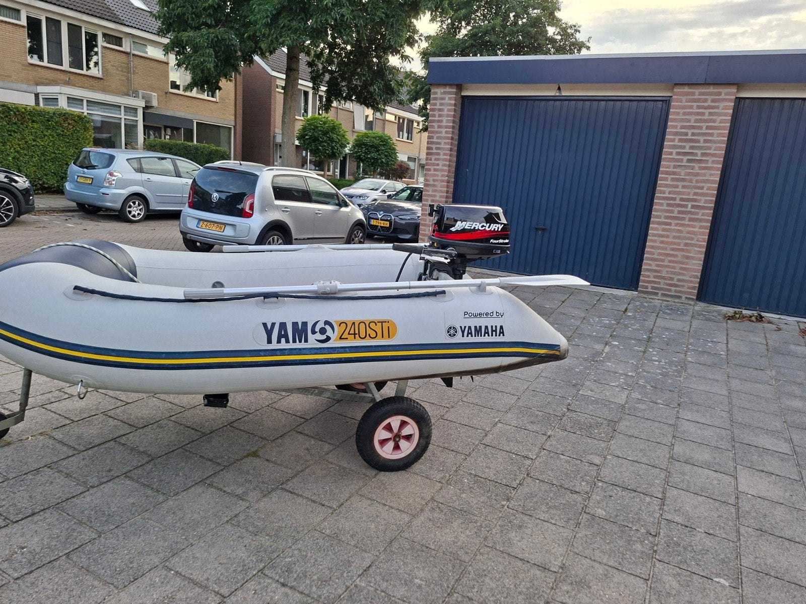 YAM 240STi rubberboot met Mercury 6 PK buitenboordmotor, Ophalen of Verzenden, Gebruikt, Motor en Techniek, Motorboot