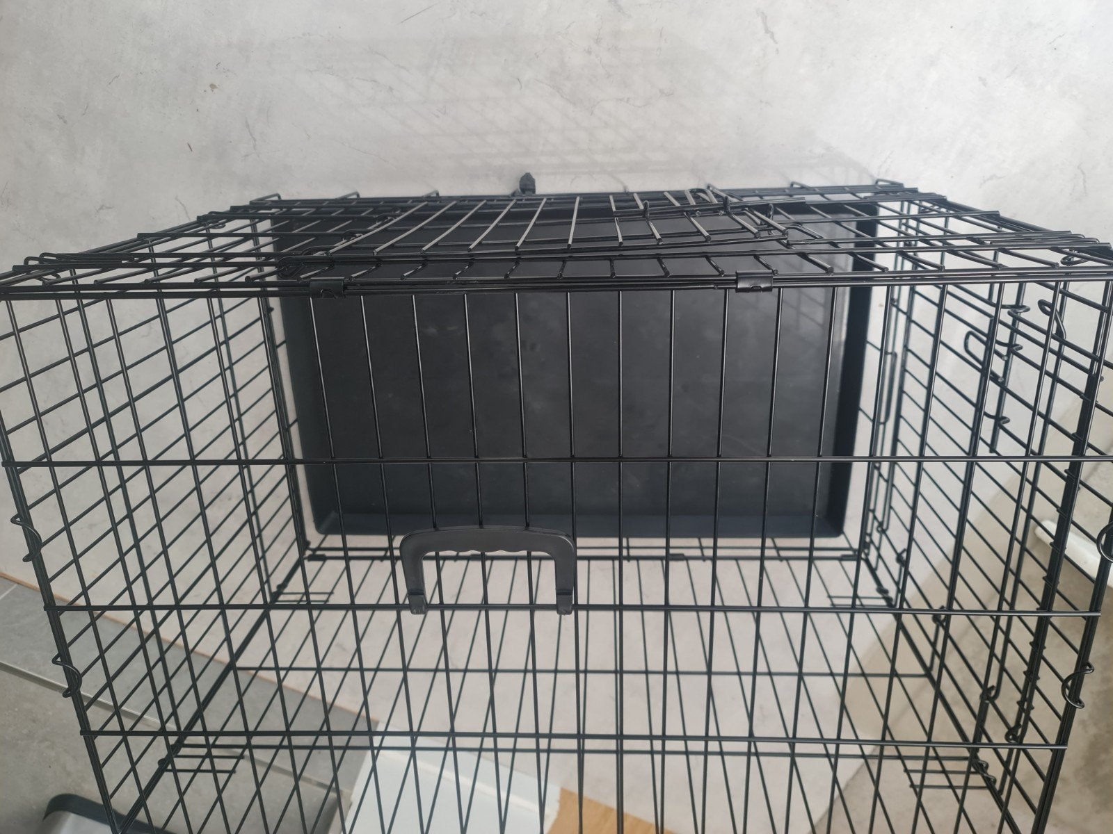 Inklapbare hondenbench met 2 deurtjes, Dieren en Toebehoren, Hondenhokken, Ophalen, Minder dan 65 cm, Hondenhok, Zo goed als nieuw