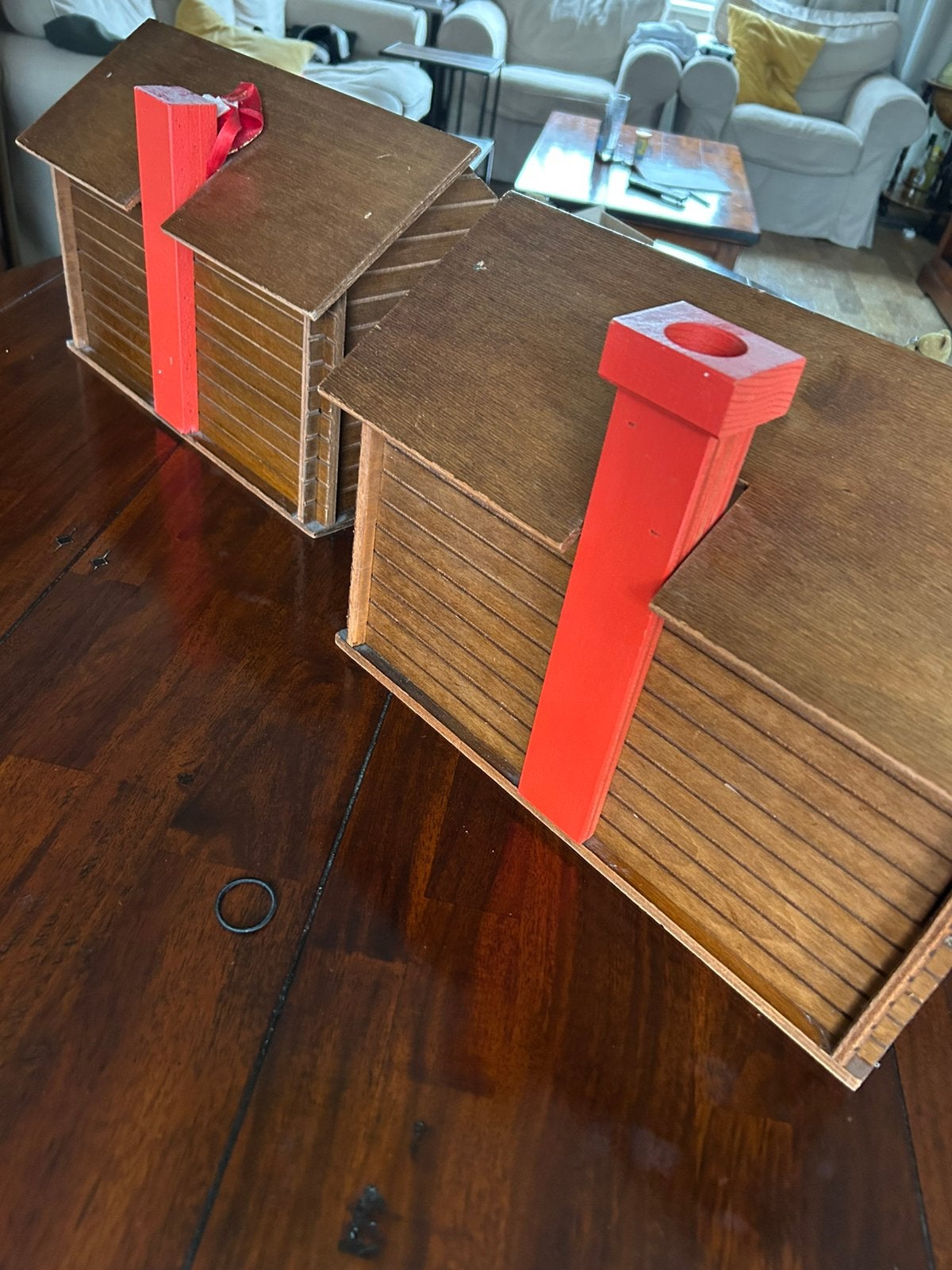 Vintage echt houten berenhuis, Verzamelen, Ophalen of Verzenden, Zo goed als nieuw, Poppenhuis