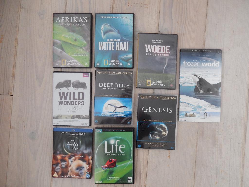 9x dvd natuur documentaire National Geographic, life, frozen, Alle leeftijden, Ophalen of Verzenden, Zo goed als nieuw, Natuur