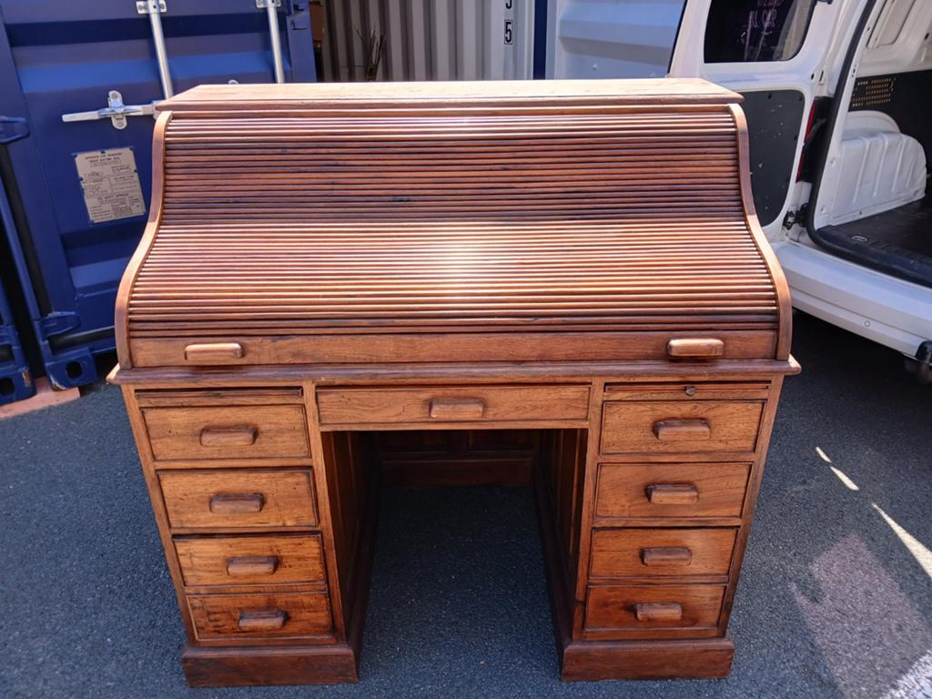 Antiek rolluikbureau van eikenhout, Ophalen of Verzenden