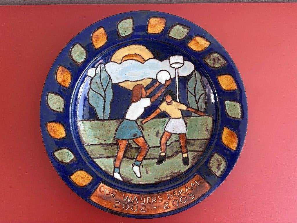 XL Keramische Wandschaal Henk Potters - Ø 31,5 cm, Ophalen of Verzenden