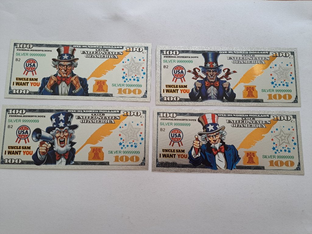 GOUD/SILVER FOLE BILJETTEN -SERIE UNCLE SAM WANTS YOU, Verzenden, Nieuw