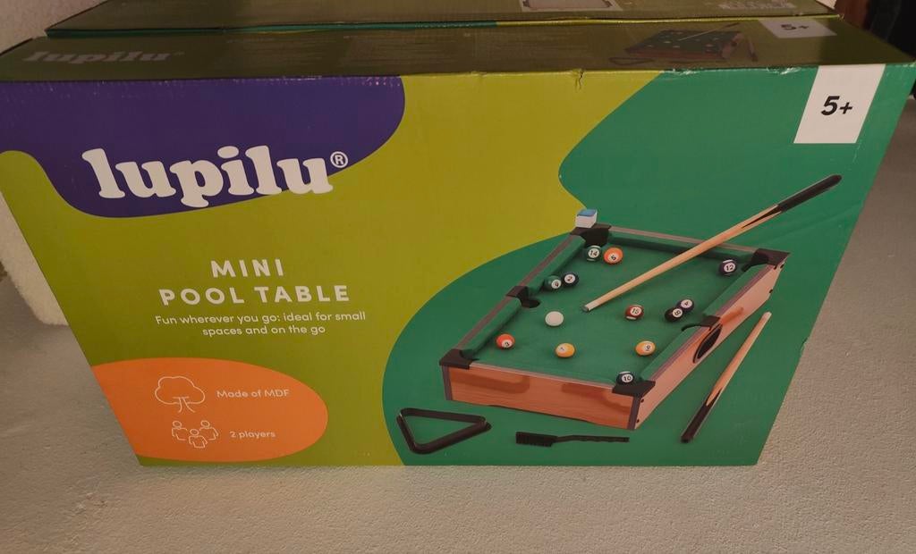 Mini pool tafel, Sport en Fitness, Biljarten en Poolen, Ophalen, Nieuw, Pooltafel