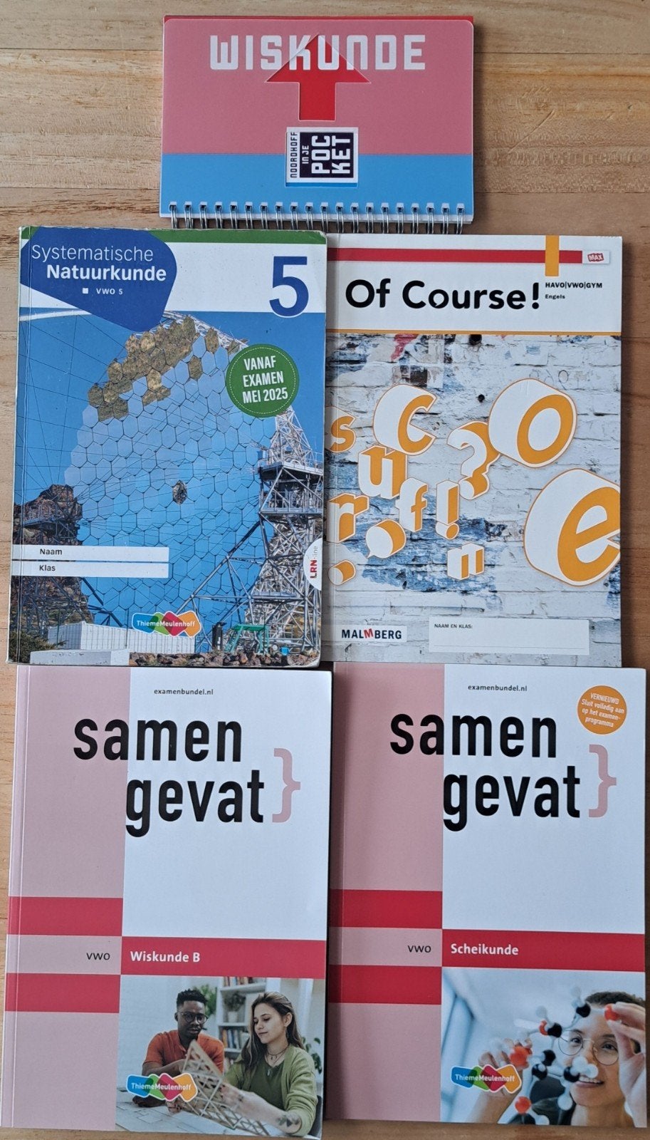 VWO 5 Schoolboeken: Wiskunde, Natuurkunde, Engels, Scheiku, Ophalen, Gelezen, VWO, Wiskunde B